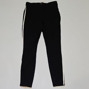 White House Black Market Tuxedo Stripe Leggings Black White Skinny